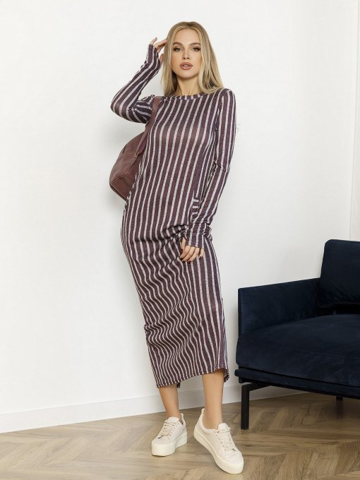 Сукні ISSA Plus модель 12988_burgundy Фото