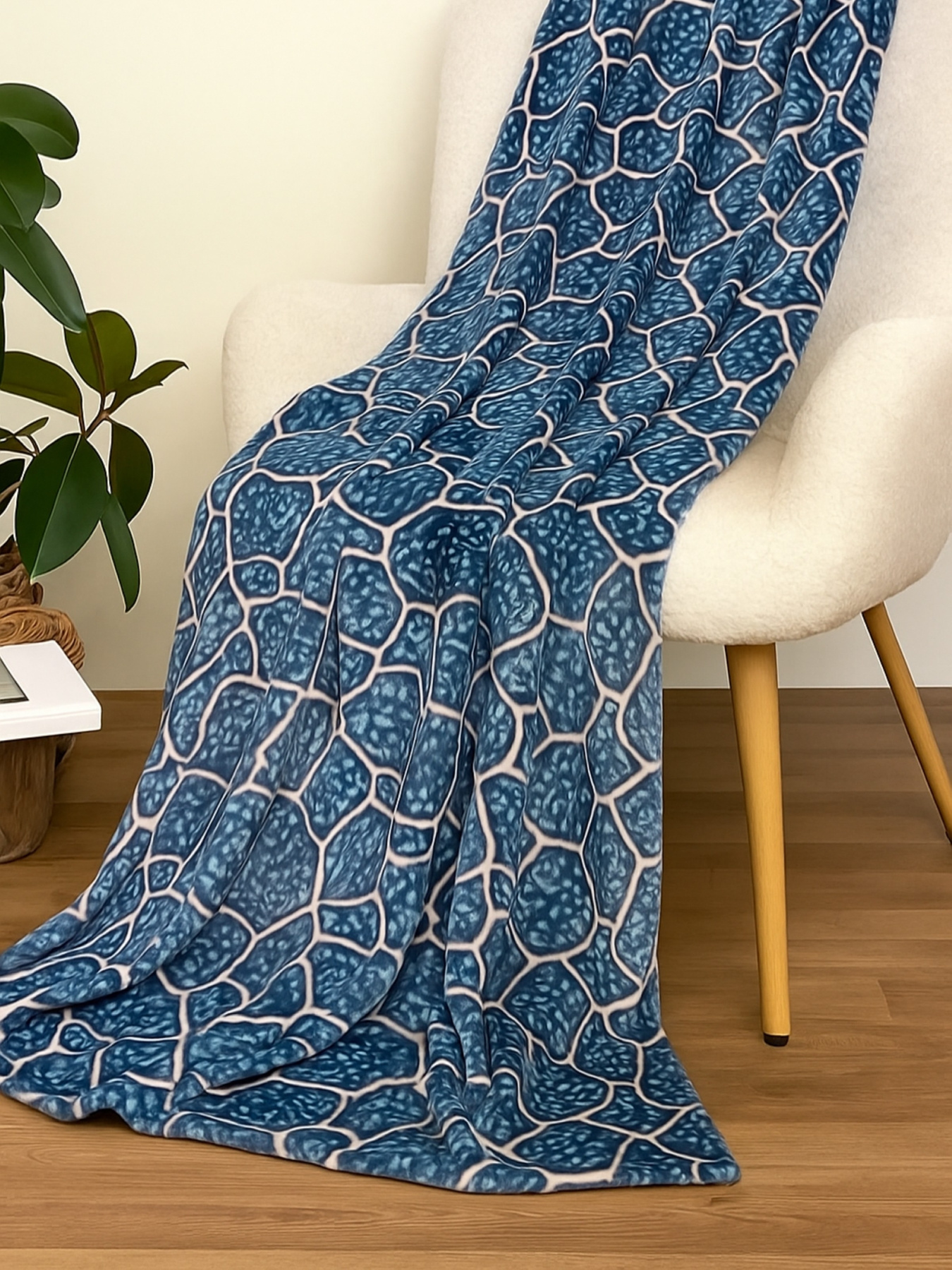 Покривало Well Soft камінці блакитного кольору Ecotton модель 23478 Покривало Well Soft камінці блакитного кольору Ecotton модель 23478 Фото