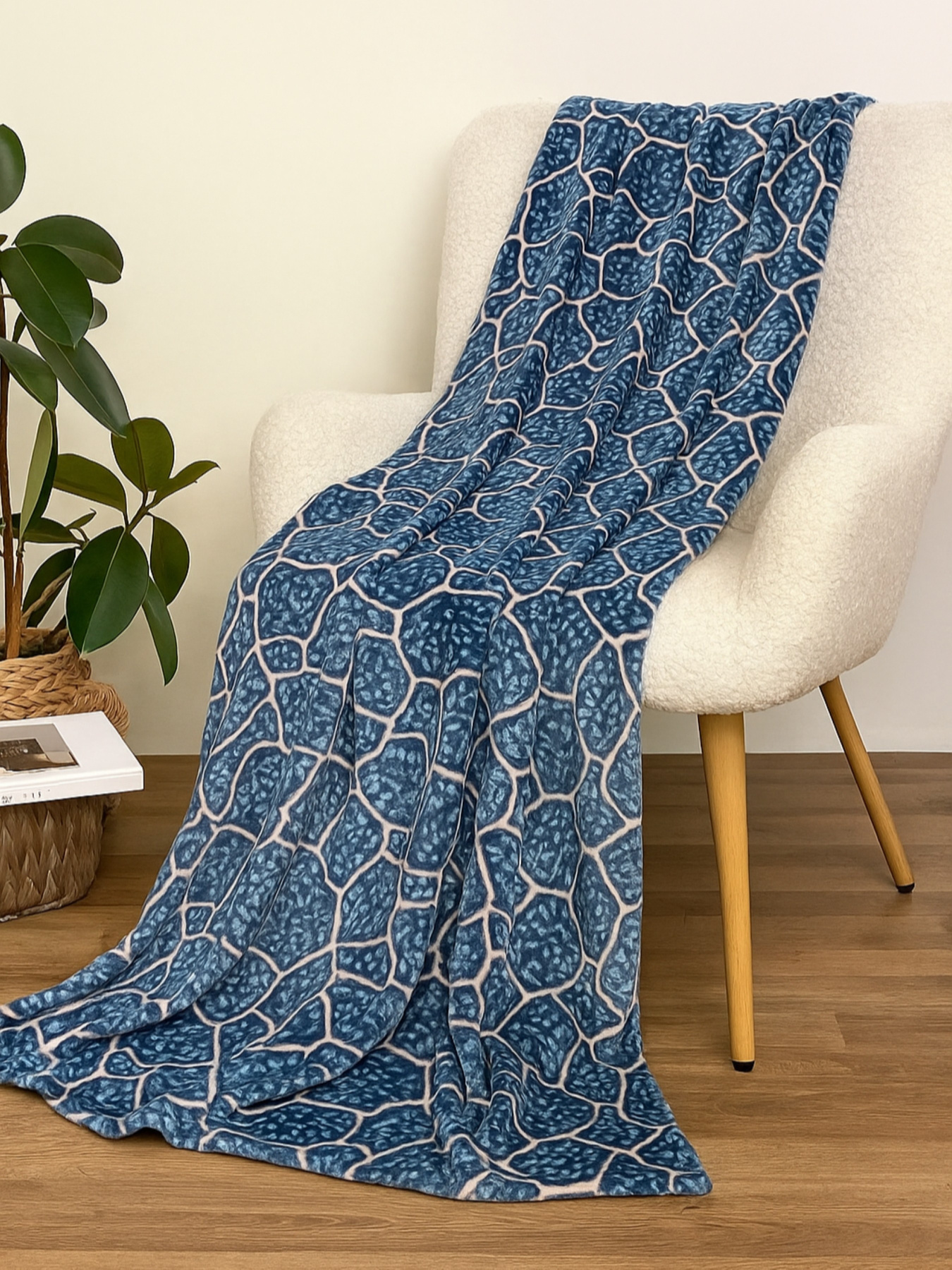 Покривало Well Soft камінці блакитного кольору Ecotton модель 23478 Покривало Well Soft камінці блакитного кольору Ecotton модель 23478 Фото