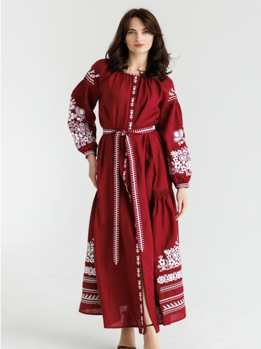 Вишиванки Folk Moda модель fm2925-bordovj Фото