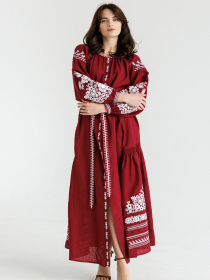 Вышиванки Folk Moda модель fm2925-bordovj Фото