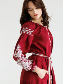 Вышиванки Folk Moda модель fm2925-bordovj Фото