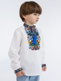 Вишиванки Folk Moda модель fm2818-blij Фото
