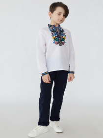 Вишиванки Folk Moda модель fm2818-blij Фото