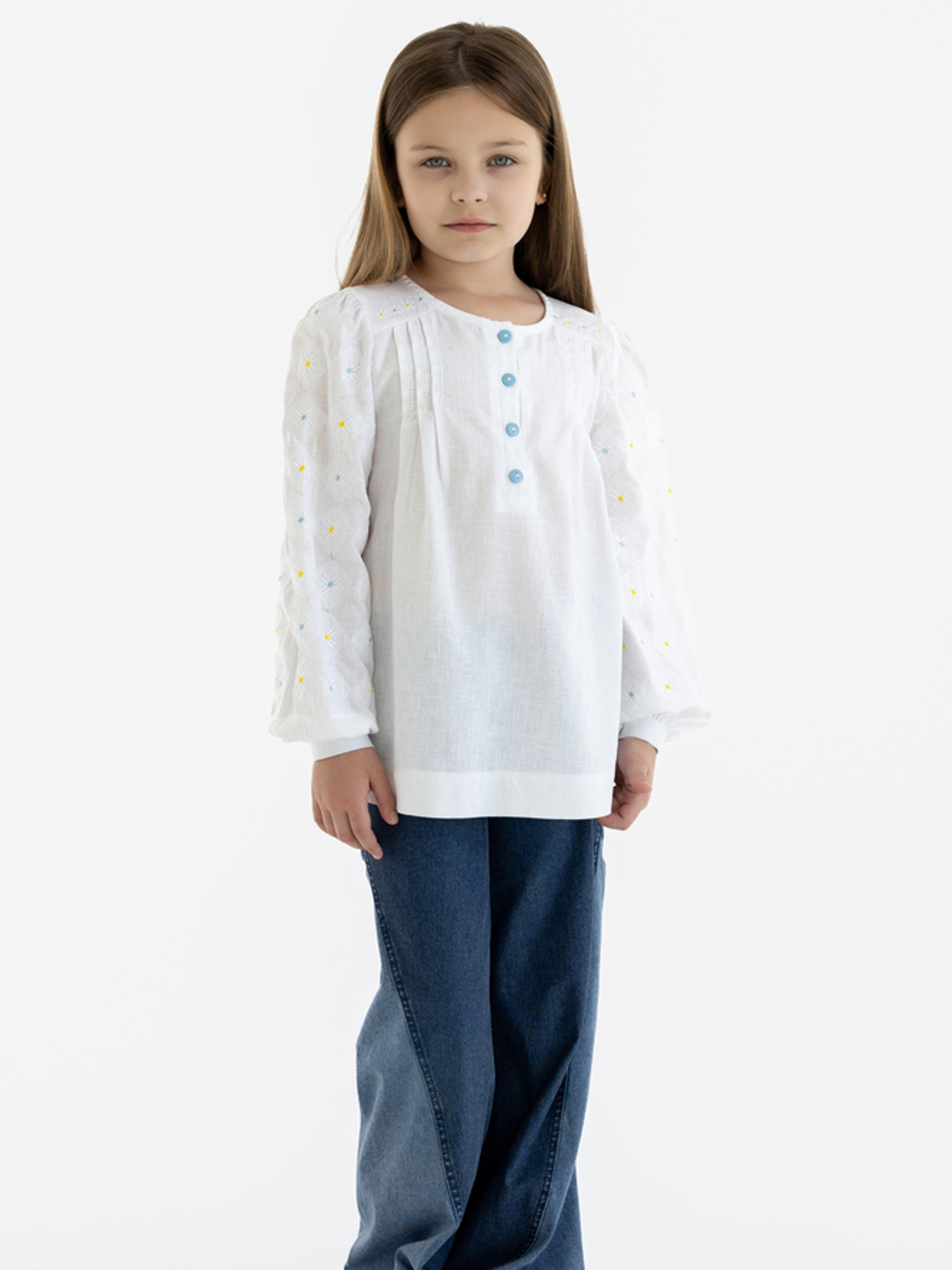Вышиванки Folk Moda модель fm3034-blij Фото