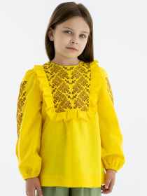 Вышиванки Folk Moda модель fm3027-zhovtij Фото