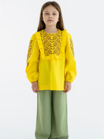 Вышиванки Folk Moda модель fm3027-zhovtij Фото