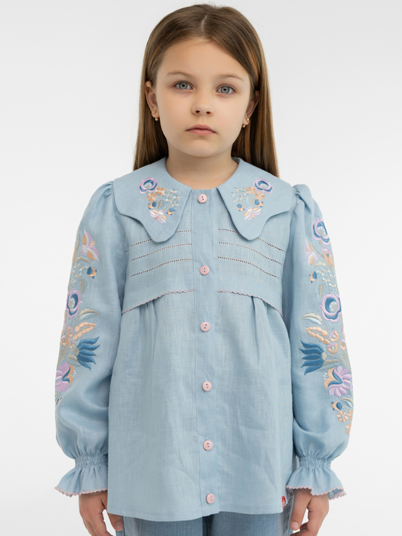Вышиванки Folk Moda модель fm3020-nebesno-blakitnij Фото