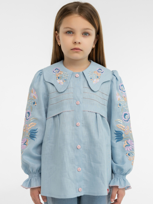 Вышиванки Folk Moda модель fm3020-nebesno-blakitnij Фото