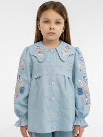 Вышиванки Folk Moda модель fm3020-nebesno-blakitnij Фото