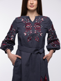 Вишиванки Folk Moda модель fm2865-antracit Фото