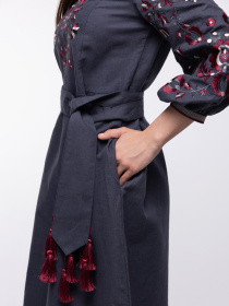Вишиванки Folk Moda модель fm2865-antracit Фото
