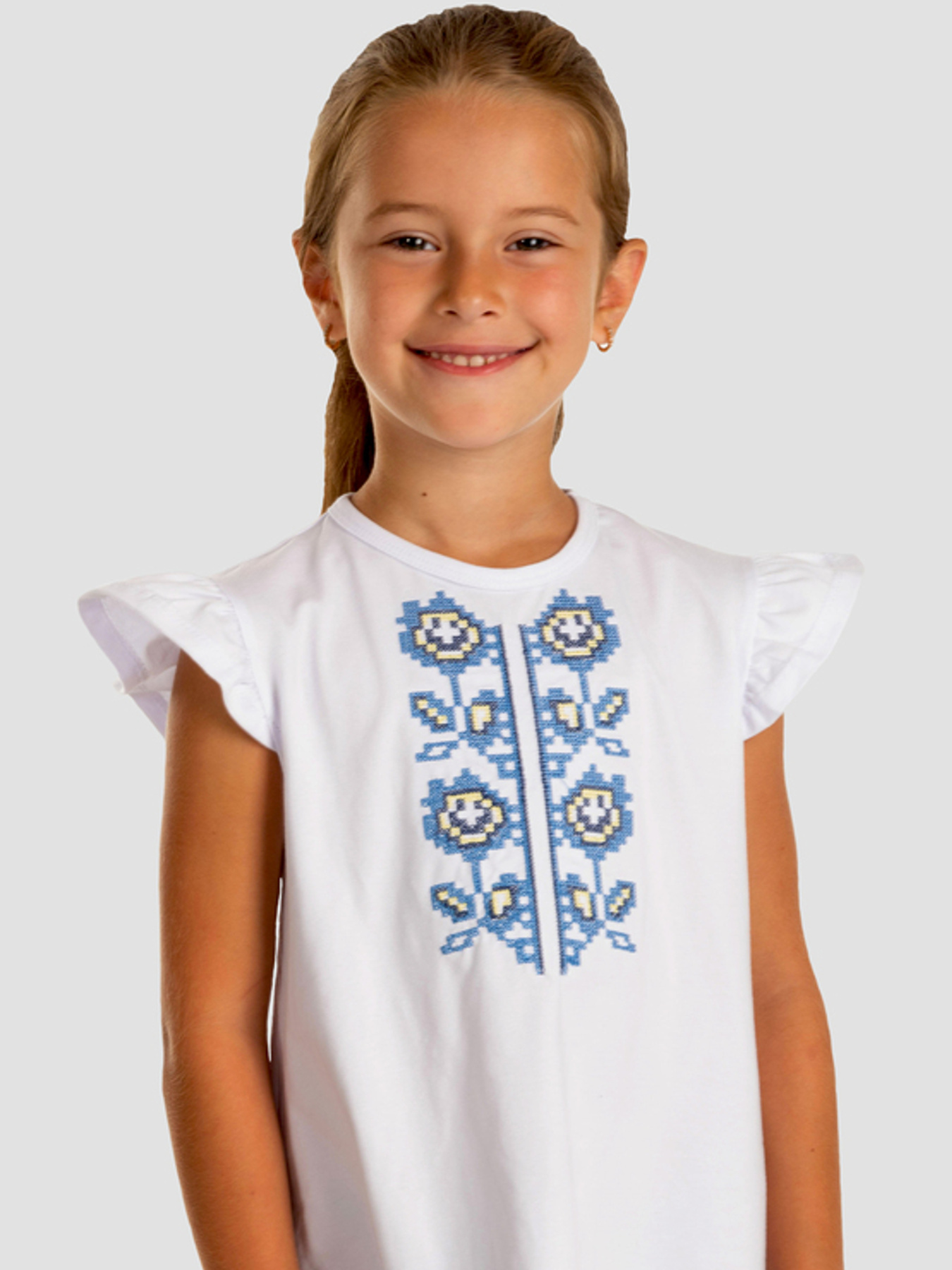 Вишиванки Folk Moda модель fm2861-blij Фото