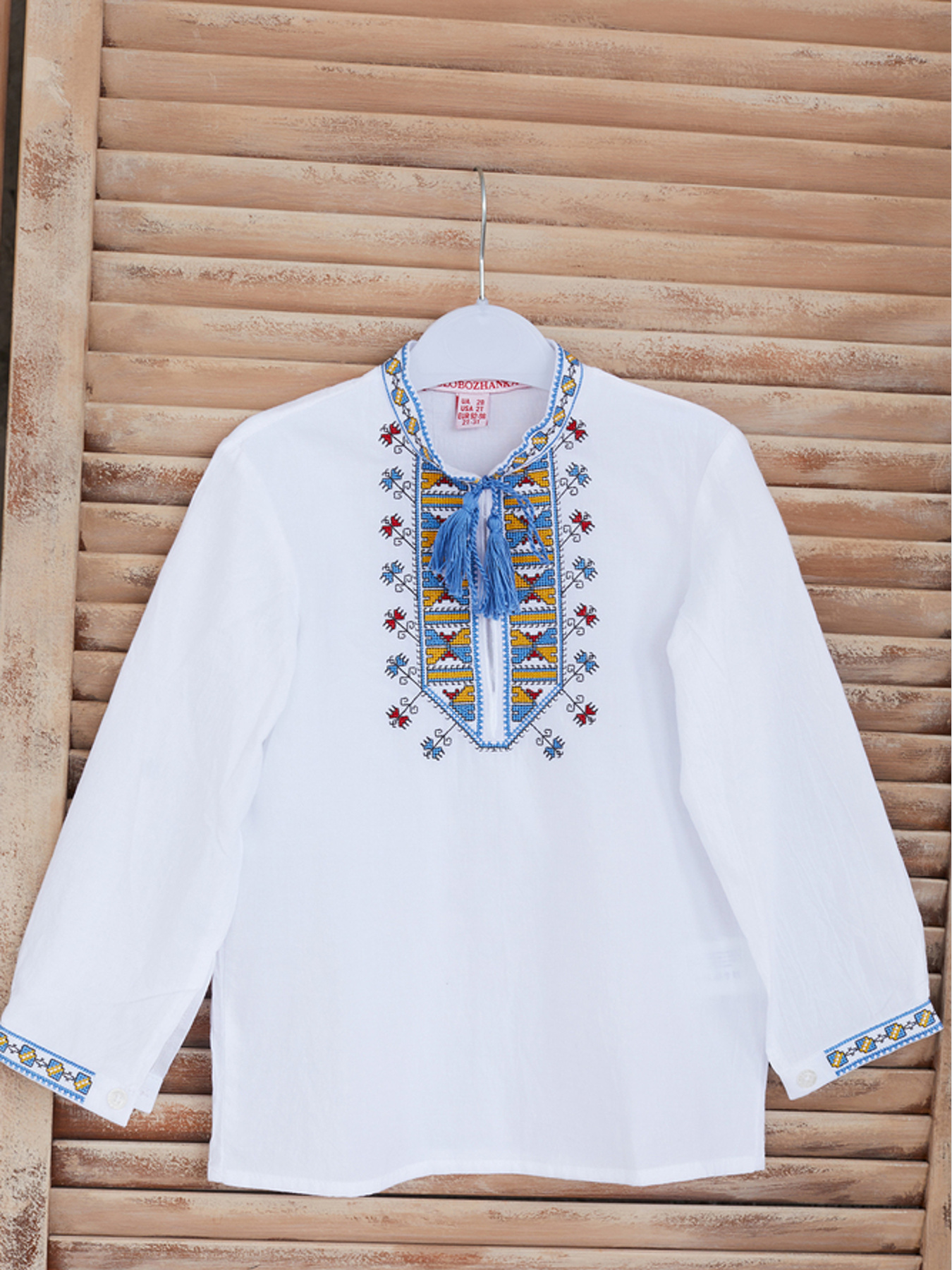 Вишиванки Folk Moda модель fm2828-blij Фото