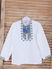 Вишиванки Folk Moda модель fm2828-blij Фото