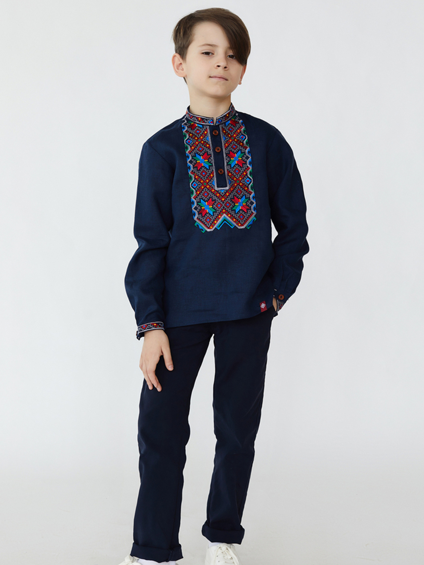 Вышиванки Folk Moda модель fm2819-temno-sinj Фото