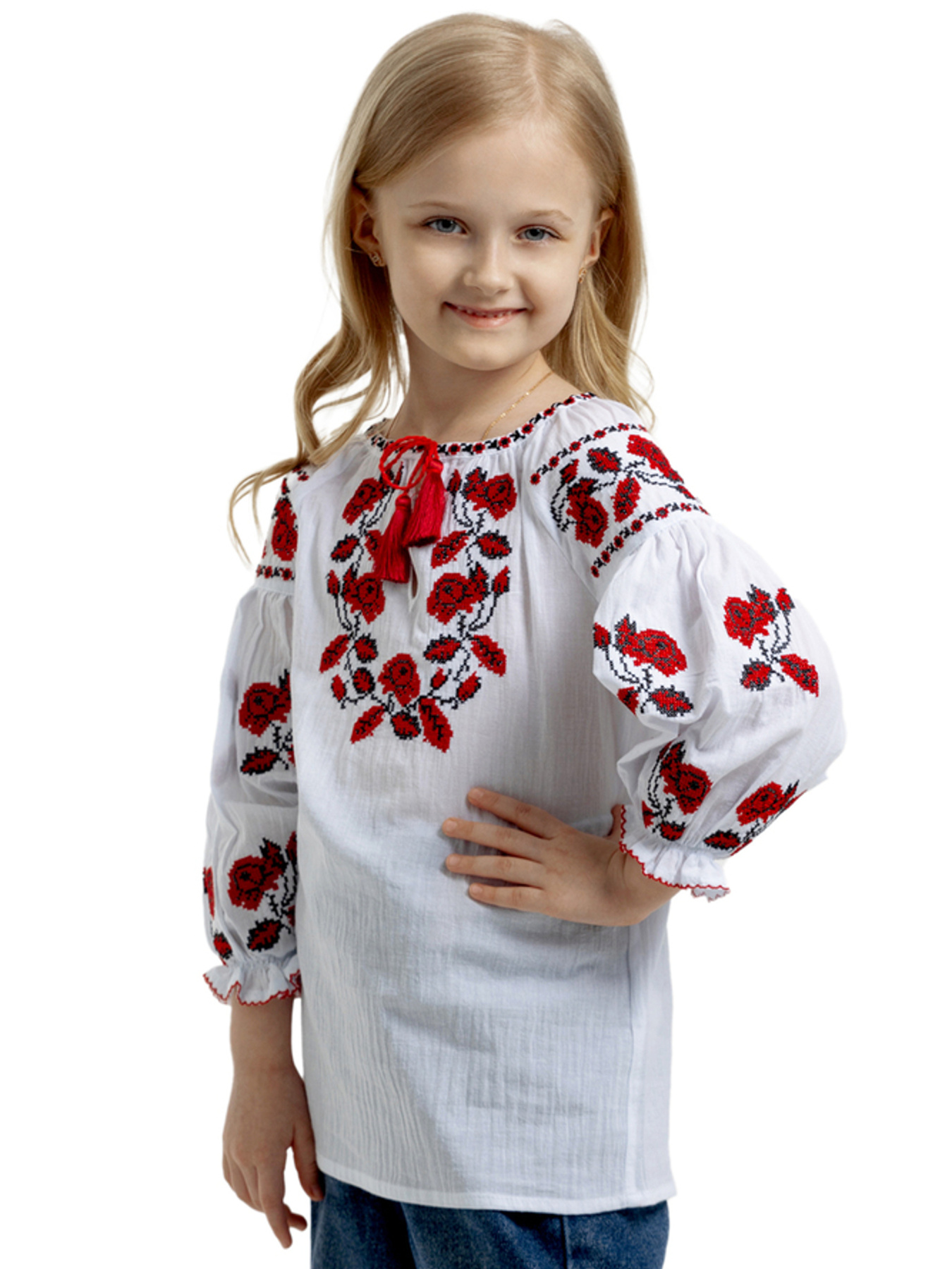 Вишиванки Folk Moda модель fm2717-blij Фото