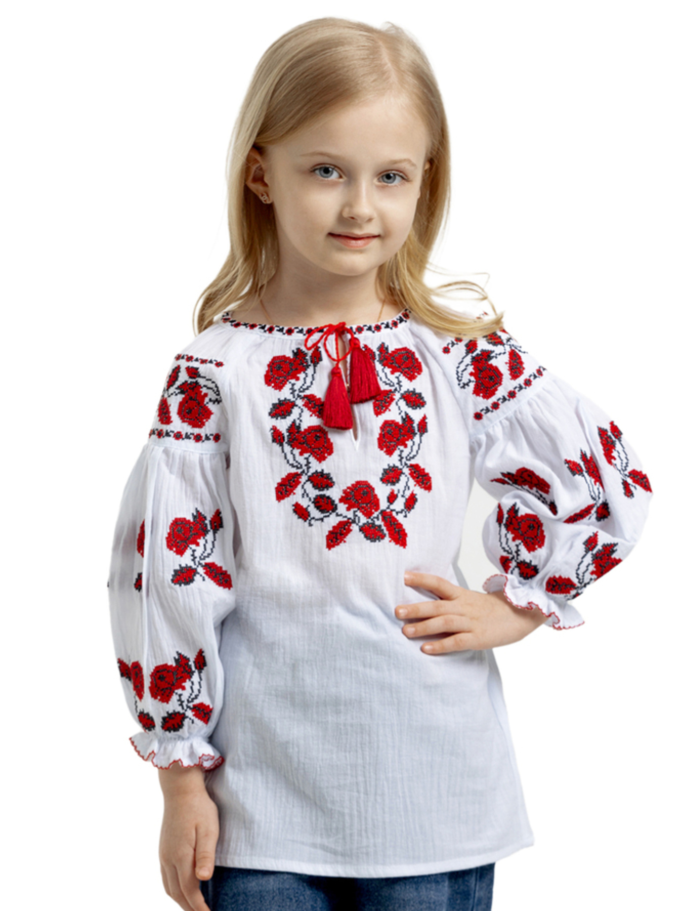 Вишиванки Folk Moda модель fm2717-blij Фото