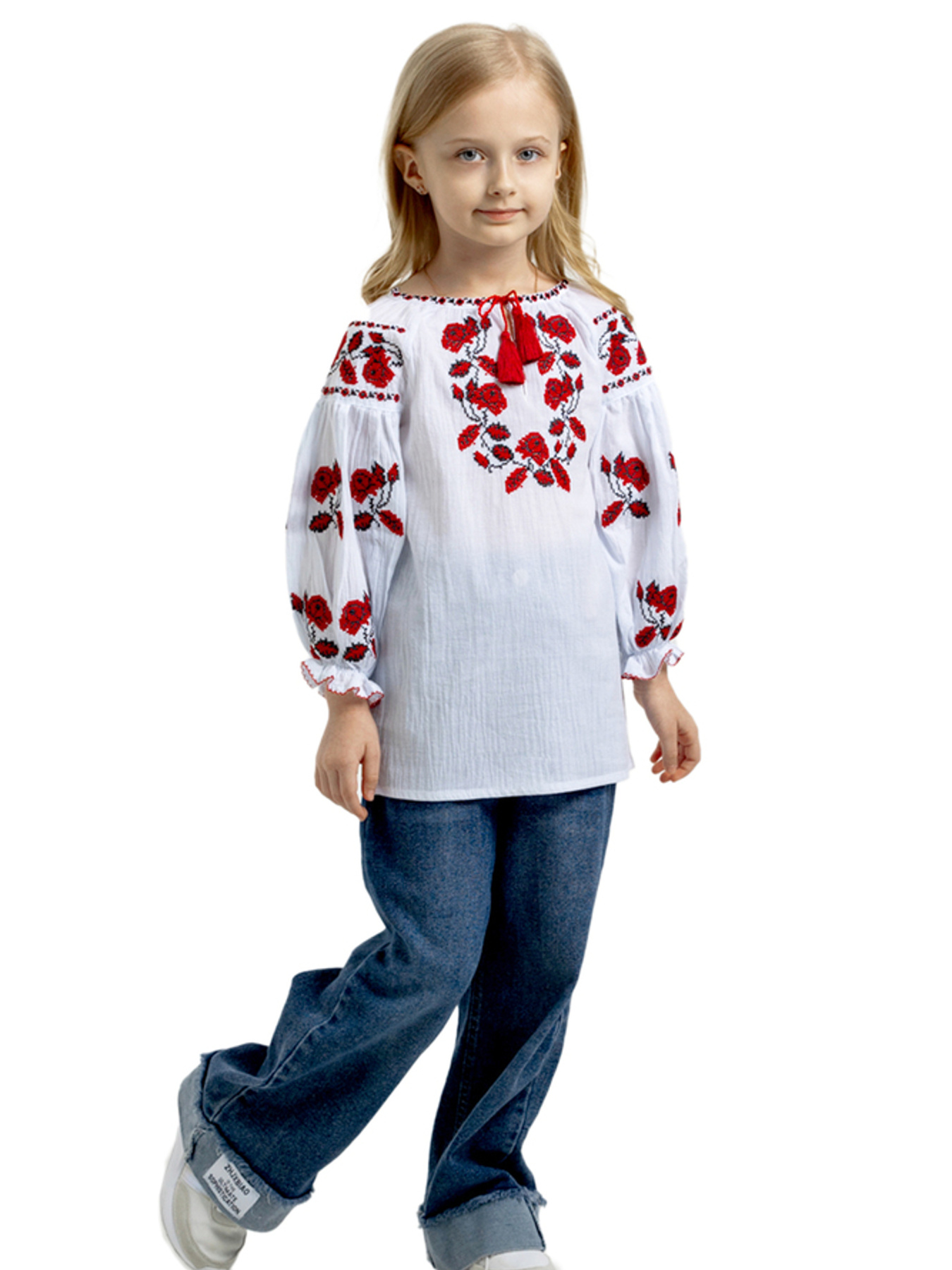 Вишиванки Folk Moda модель fm2717-blij Фото