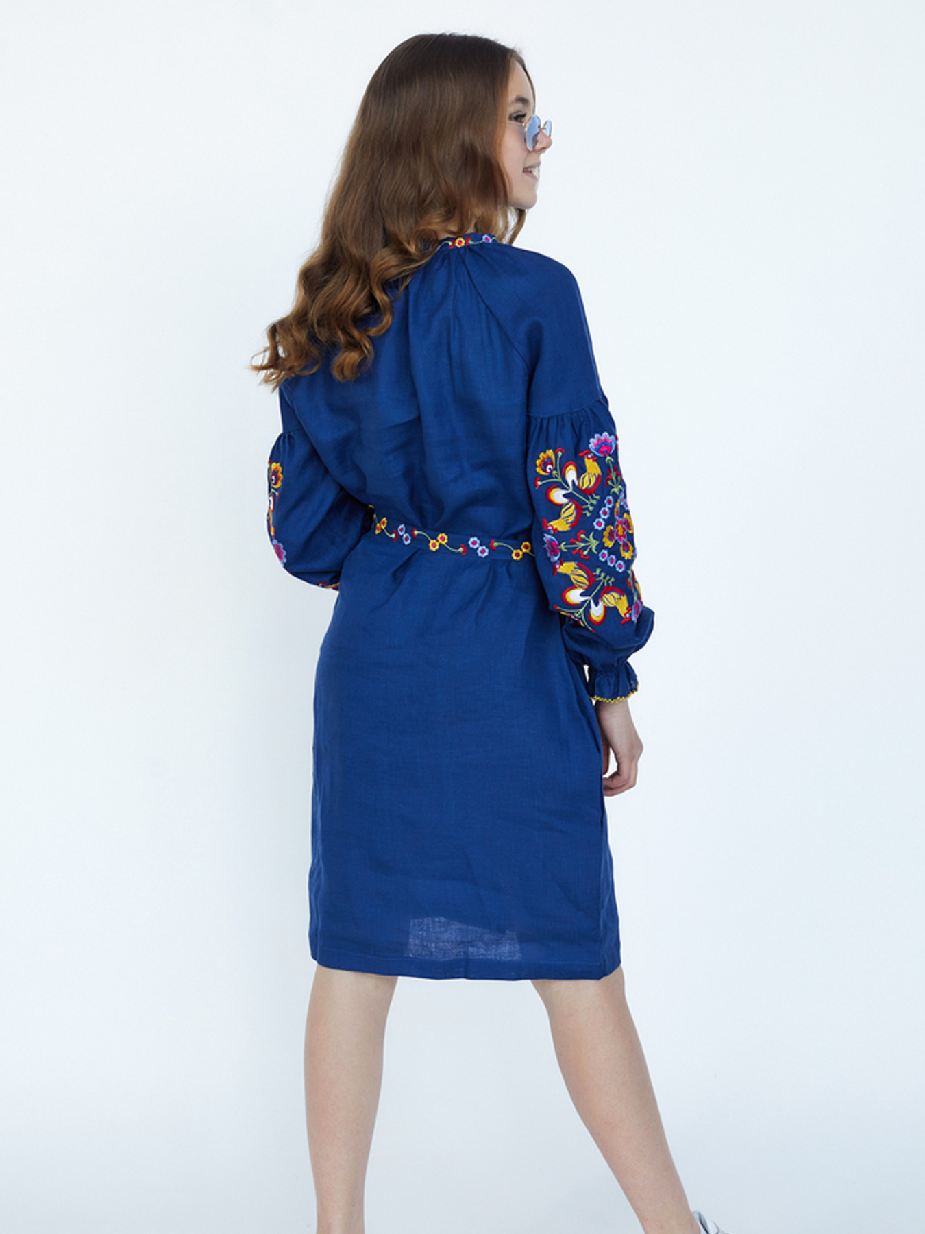 Вишиванки Folk Moda модель fm2718-temno-sinj Фото