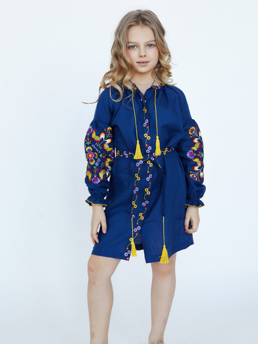 Вышиванки Folk Moda модель fm2718-temno-sinj Фото