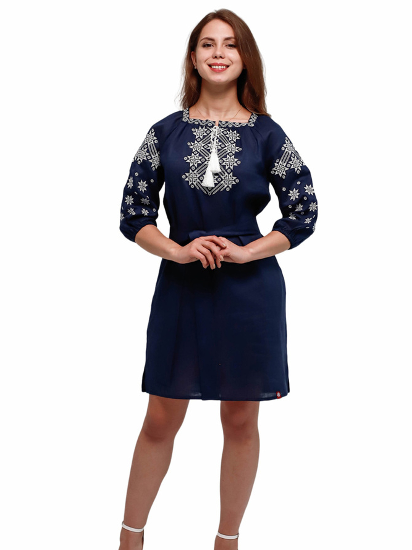 Вишиванки Folk Moda модель fm2586-temno-sinj Фото