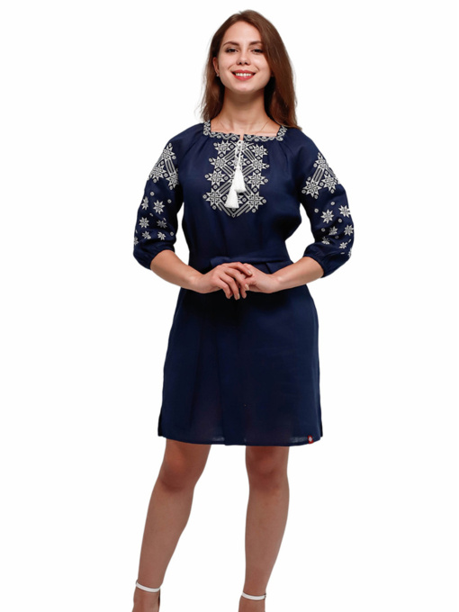 Вишиванки Folk Moda модель fm2586-temno-sinj Фото