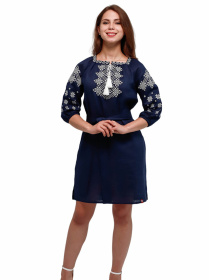 Вишиванки Folk Moda модель fm2586-temno-sinj Фото