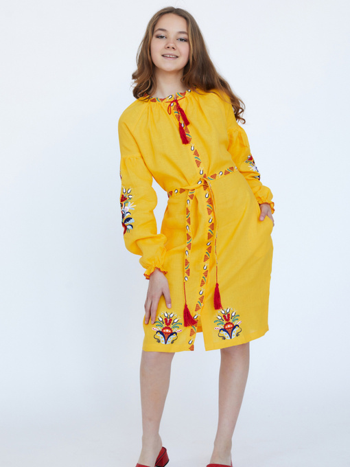 Вышиванки Folk Moda модель fm2548-zhovtij Фото