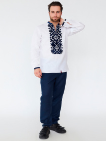 Вишиванки Folk Moda модель fm2163-blij Фото