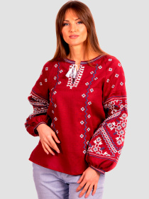 Вышиванки Folk Moda модель fm2139-bordovj Фото