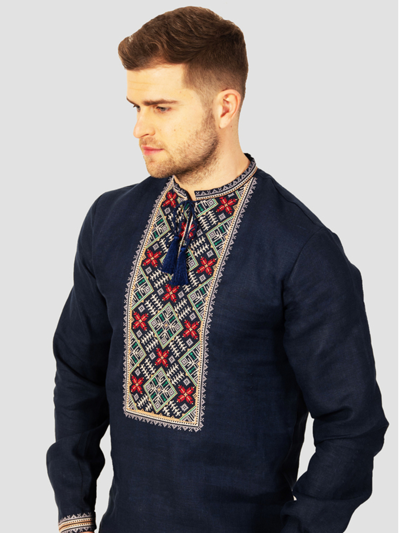 Вышиванки Folk Moda модель fm2159-temno-sinj Фото