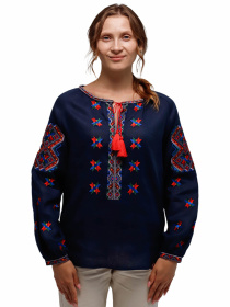 Вышиванки Folk Moda модель fm2146-temno-sinj Фото