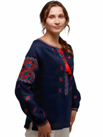 Вышиванки Folk Moda модель fm2146-temno-sinj Фото