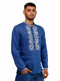 Вишиванки Folk Moda модель fm2149-sinj Фото