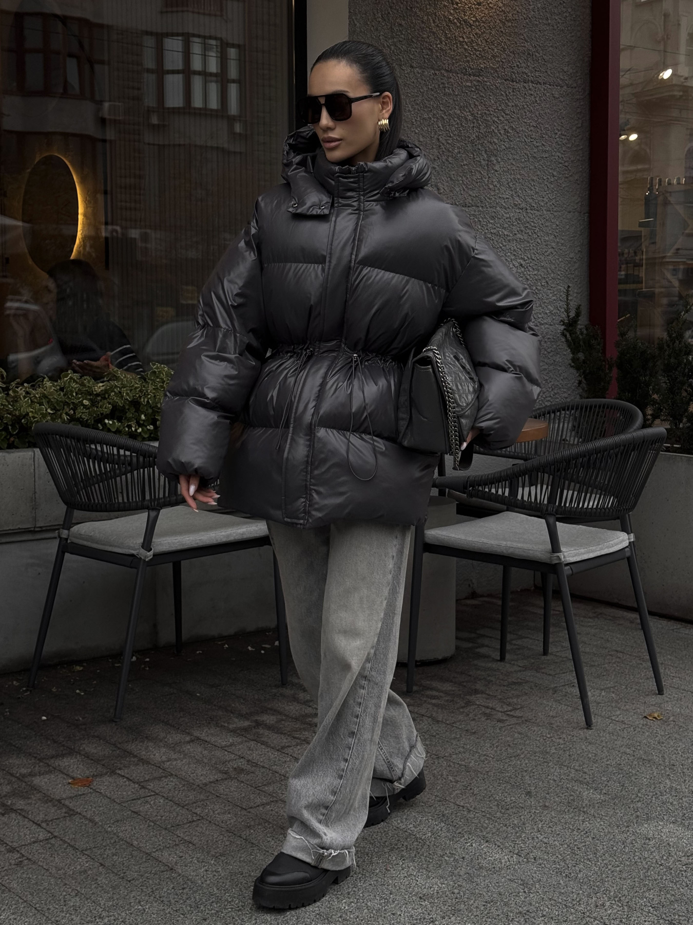 Куртки и дубленки Jadone Fashion модель Aic_grafit Фото