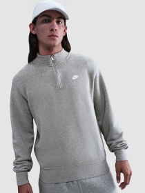 Худи и свитшоты NIKE Club 1/2 Zip Fleece модель FN3864-063 Фото