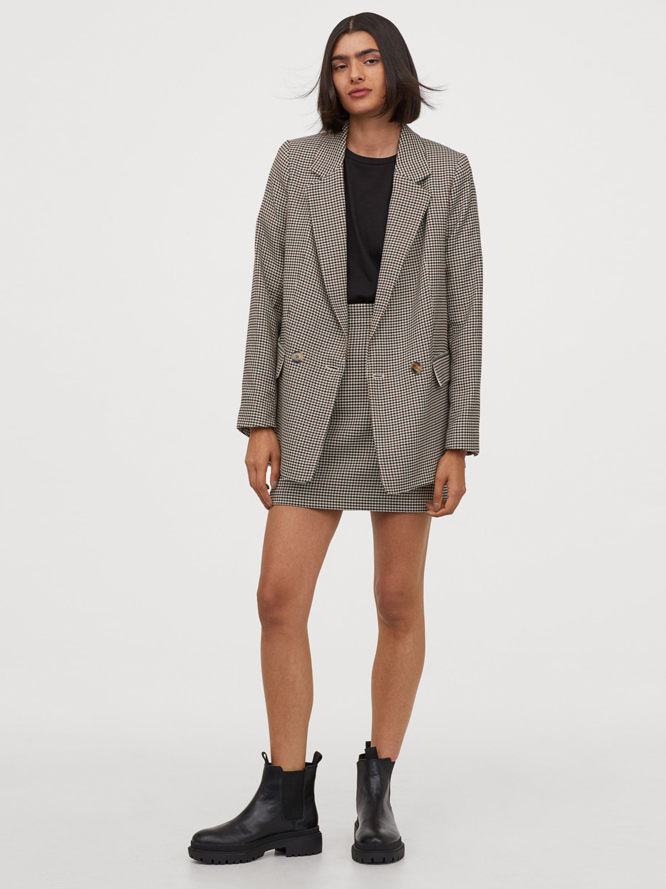 Пиджаки H&M модель 8987132wer_светло-бежевый с узором Фото