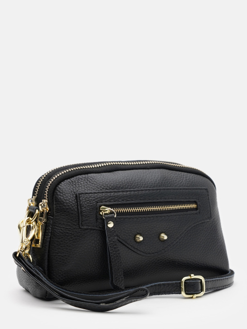 Сумки Borsa Leather модель K11670bl-black Фото