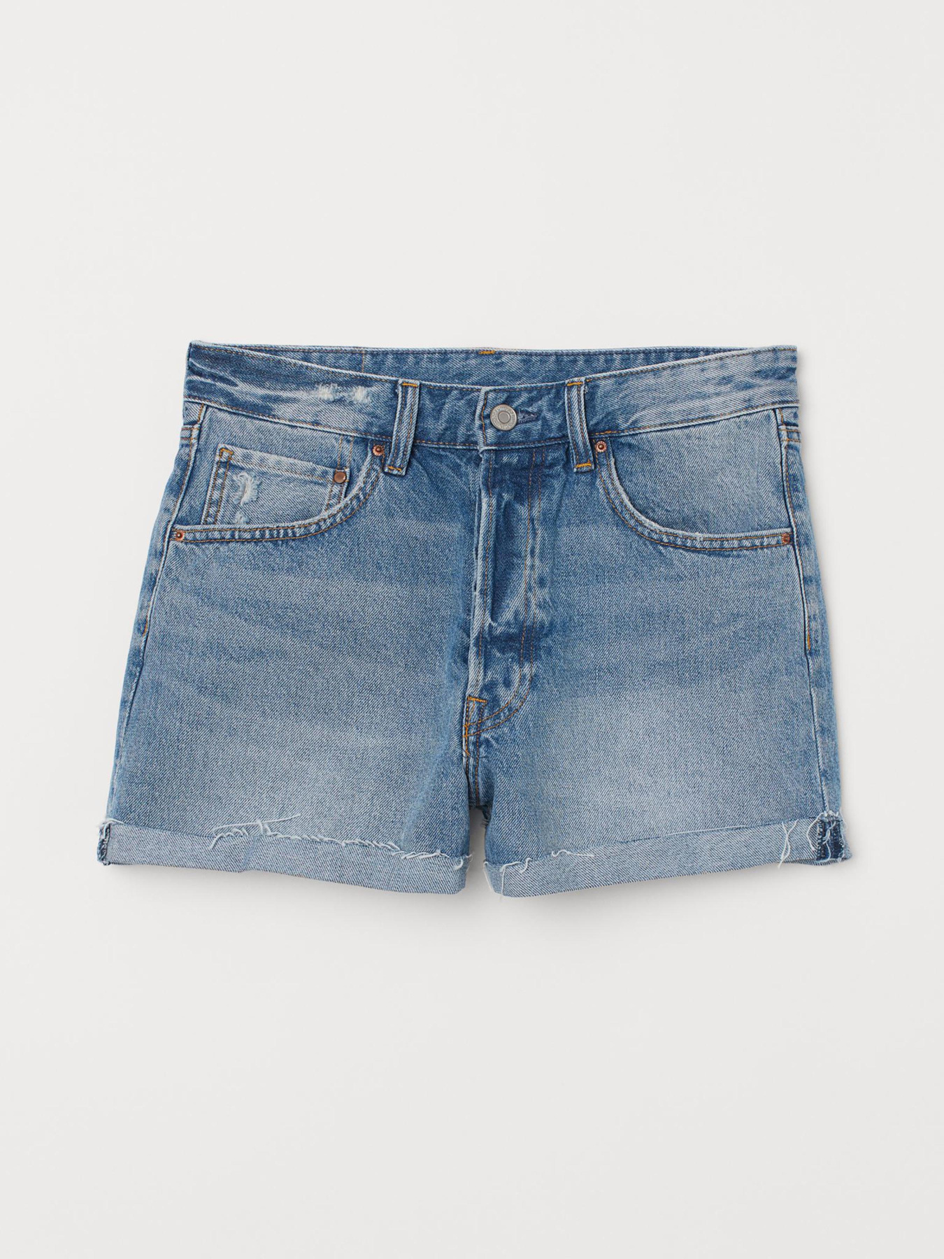 Шорты H&M модель 4684807log_Светло-синий Фото