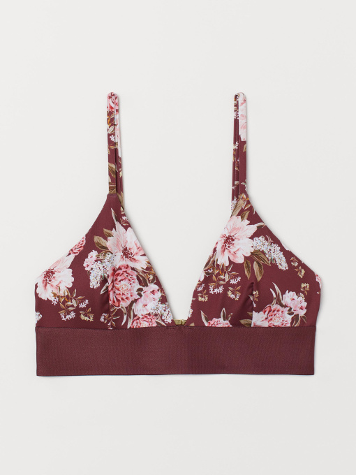 Одяг для пляжу H&M модель 7582660RP5_бордовый в цветы Фото