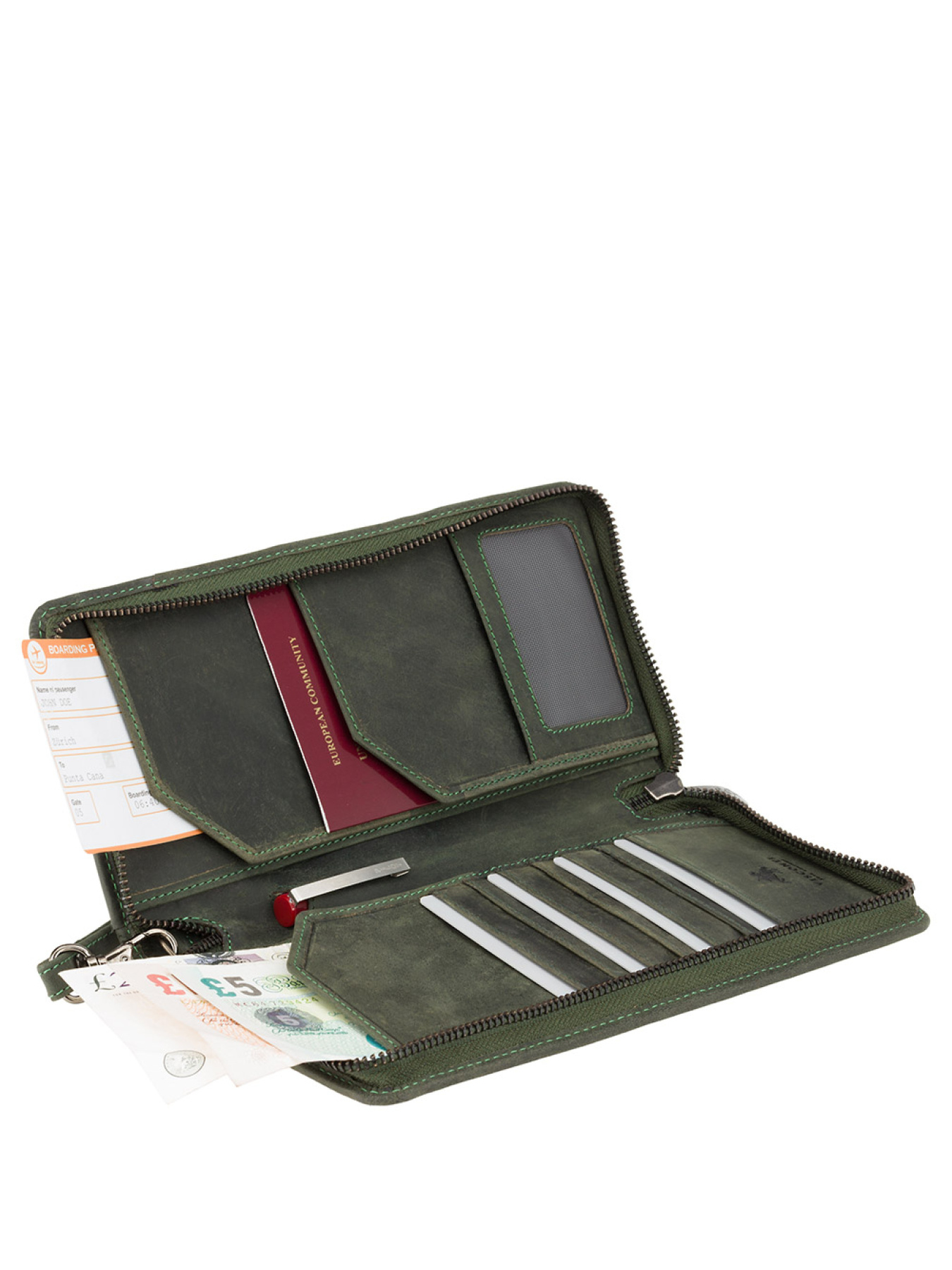 Гаманці Visconti Wing модель 728 OIL GRN Гаманці Visconti Wing модель 728 OIL GRN Фото