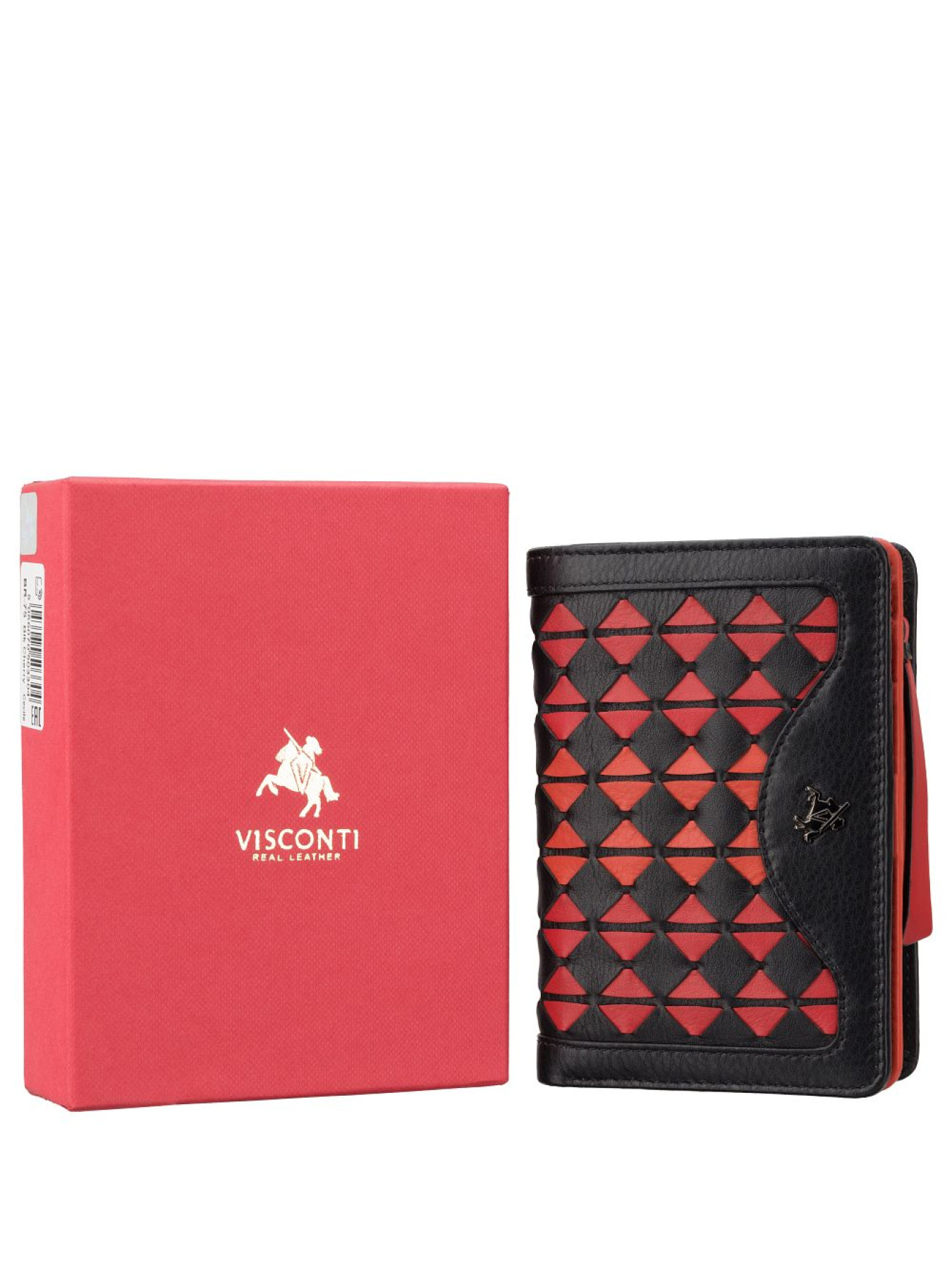 Кошельки Visconti модель BR75 BLK/CHERRY Фото