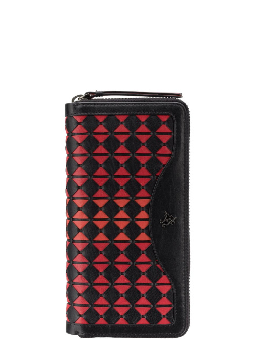 Гаманці Visconti модель BR76 BLK/CHERRY Фото