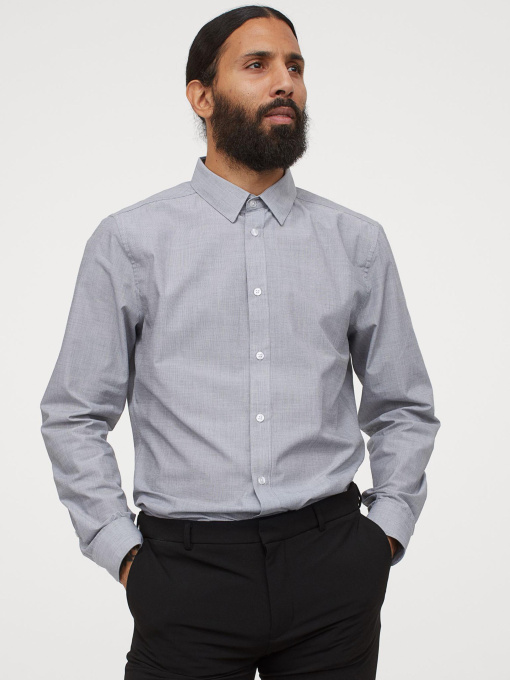 Сорочки H&M модель 7817581sm_Серый Фото