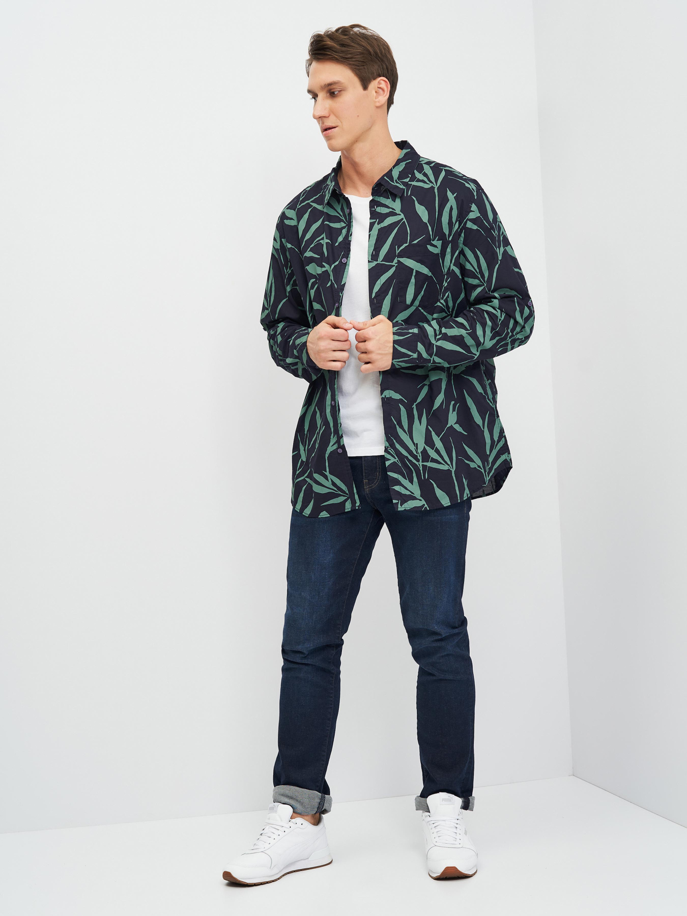Сорочки H&M модель 5016191sm_сине-зеленый Фото