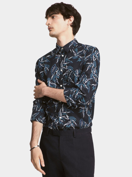 Сорочки H&M модель 5016196RP12_темно-синий с рисунком Фото