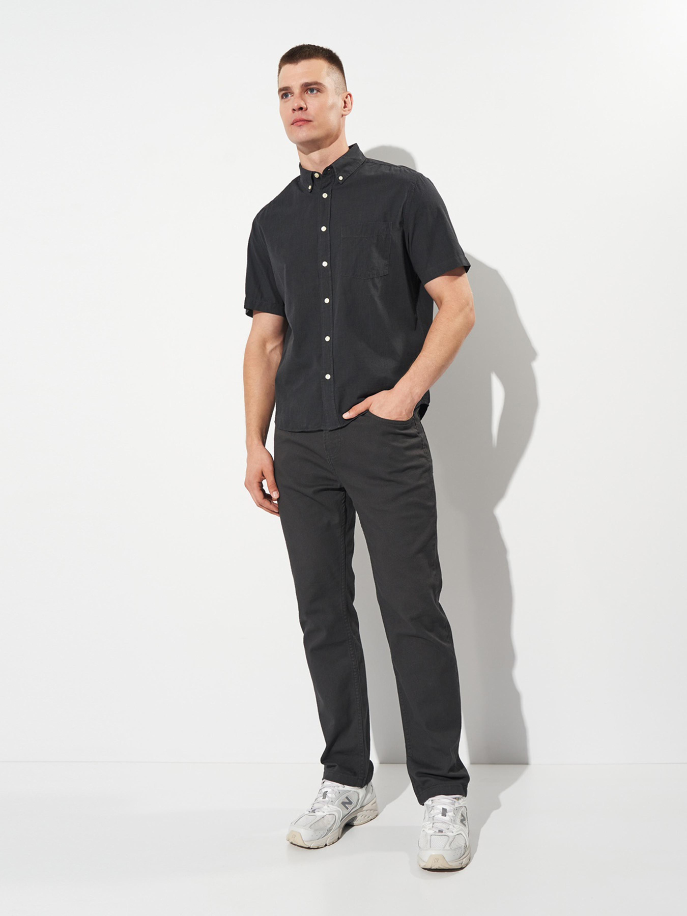 Сорочки H&M модель 8272671wer_Темно-серый Фото