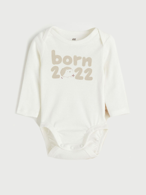 Одяг для немовлят H&M модель 9796056arl_Бежево-белый Фото