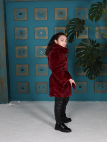Куртки и дубленки ISSA Plus модель CD-485_burgundy Фото